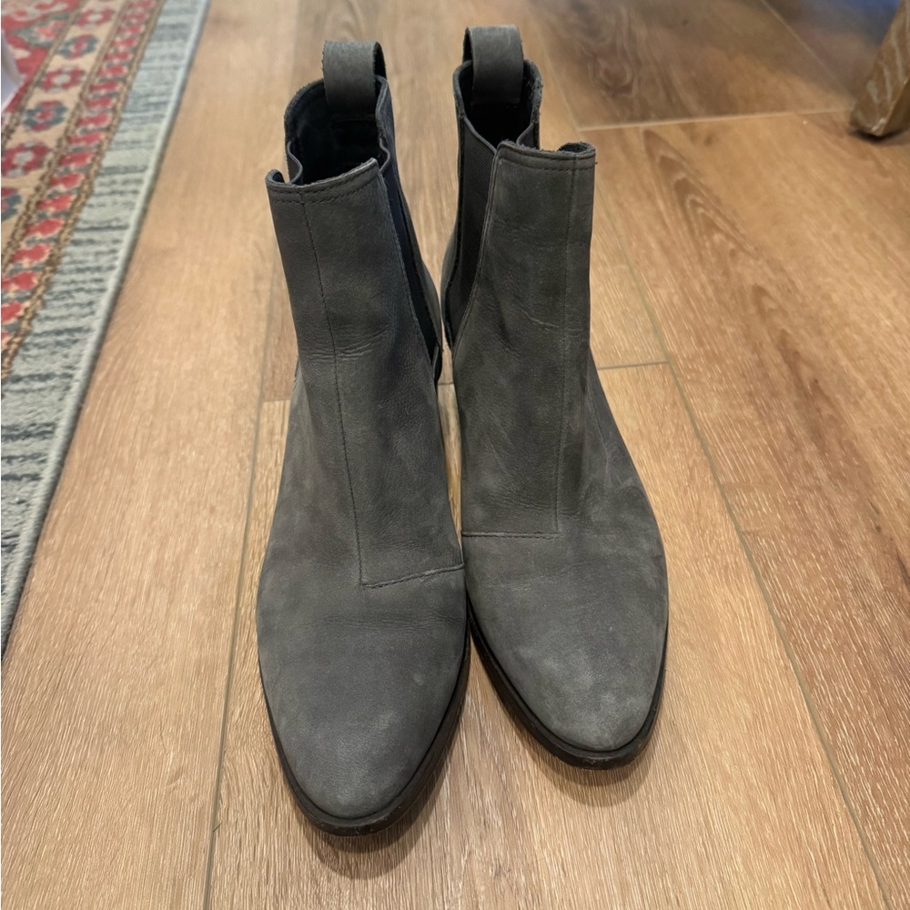 rag & bone Charcoal Leather Ankle Boots